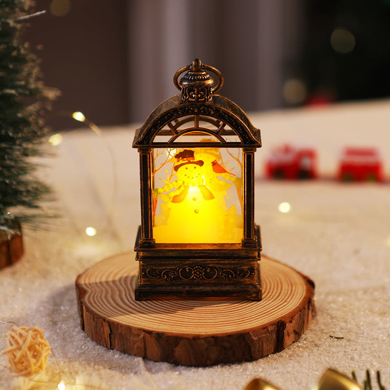 Decorative Christmas lantern with nostalgic Santa motif Kalsten