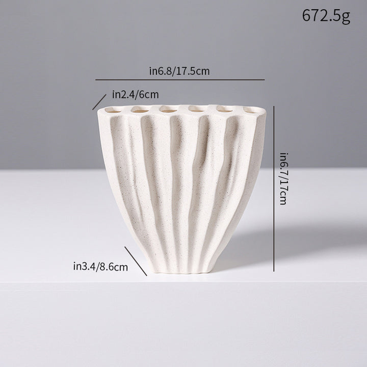 Sculptural Textured Ceramic Vase Kalsten