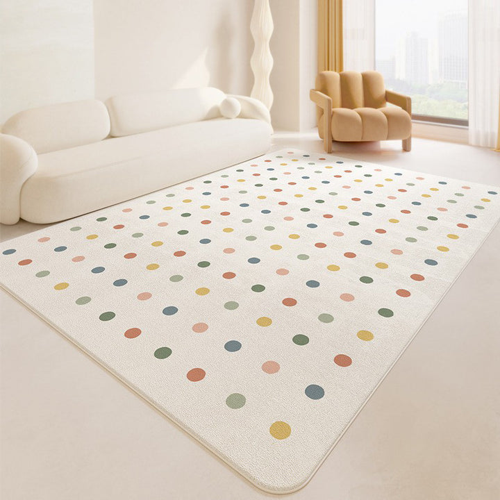 Round Rainbow-Themed Area Rug Kalsten