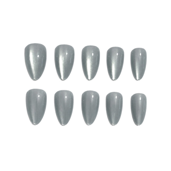 Artificial nails with shimmering metallic finish Kalsten