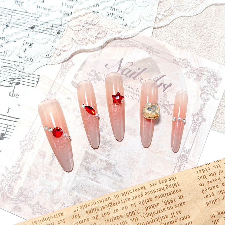 Artificial nails with glamorous decorations Kalsten