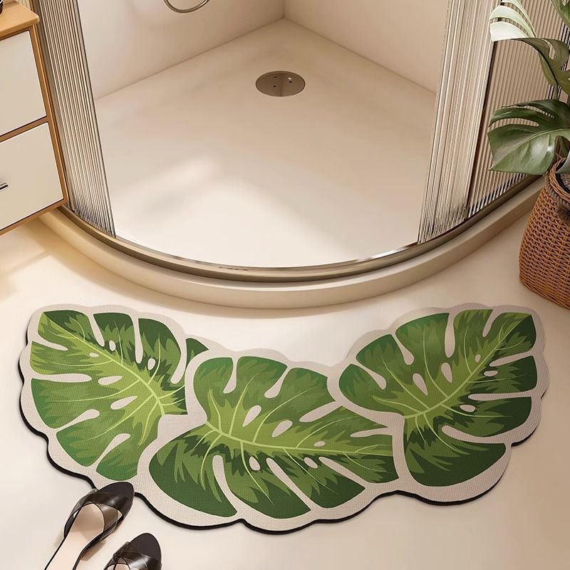 Leaf-Shaped Decorative Bath Mat