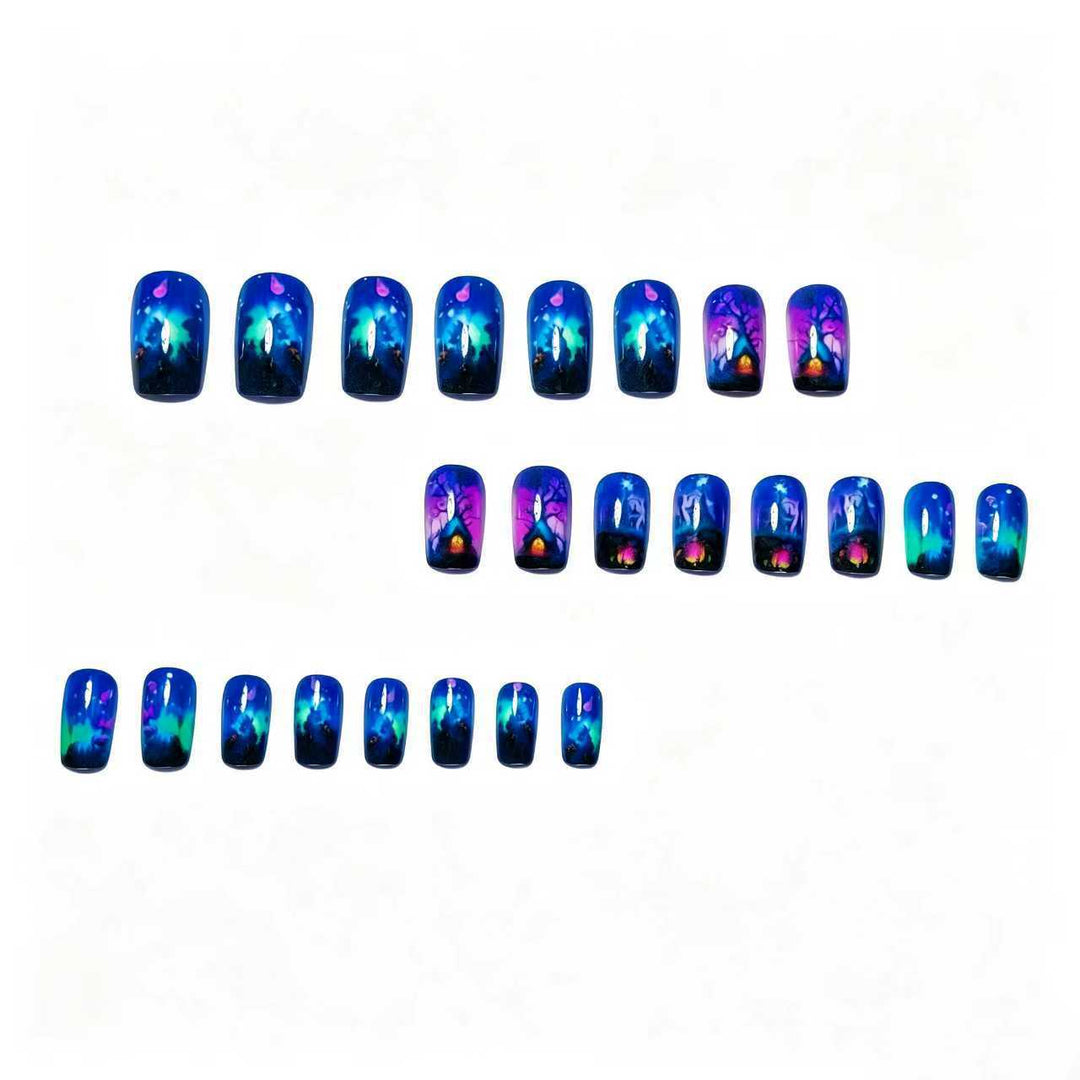 Fairy Tale Forest Design Artificial Nails Kalsten