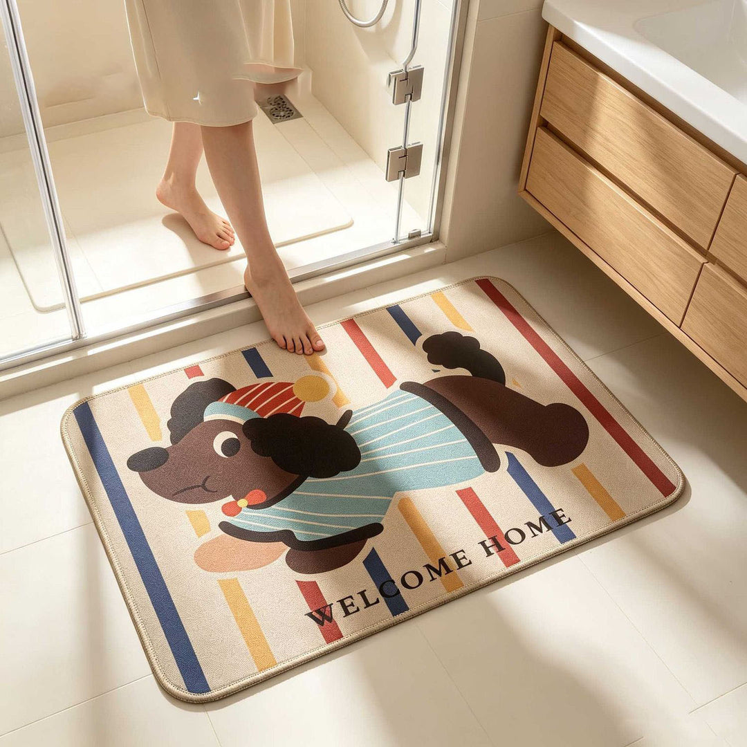 Charming Pet-Themed Bath Mat