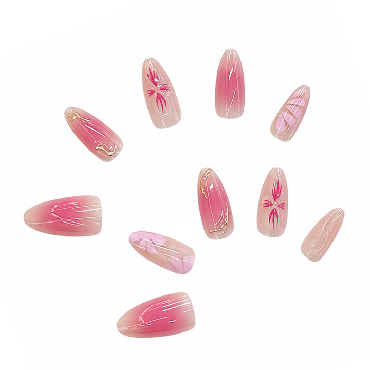 Artistic Floral Ombre Press-On Nail Set Kalsten