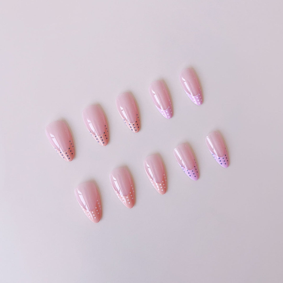 Artificial nail set with colorful minimal design Kalsten