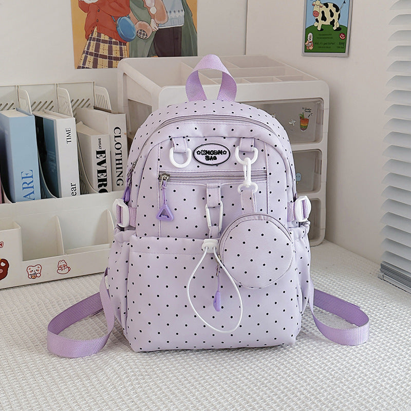 Polka Dot Patterned Mini Backpack