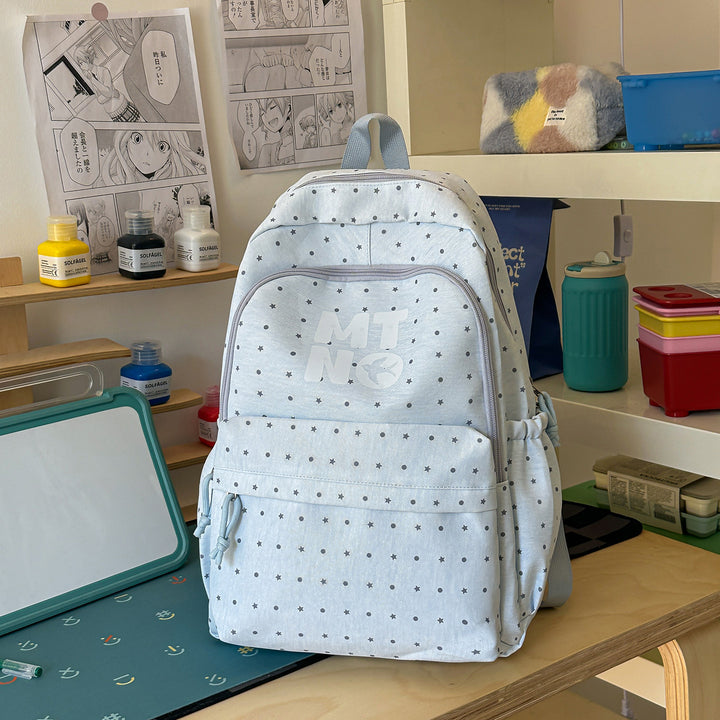 Stylish Polka Dot Printed Backpack Kalsten