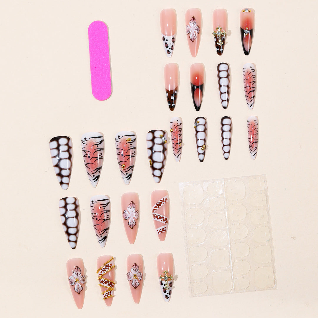 Decorative 3D Floral Acrylic Nail Art Kalsten