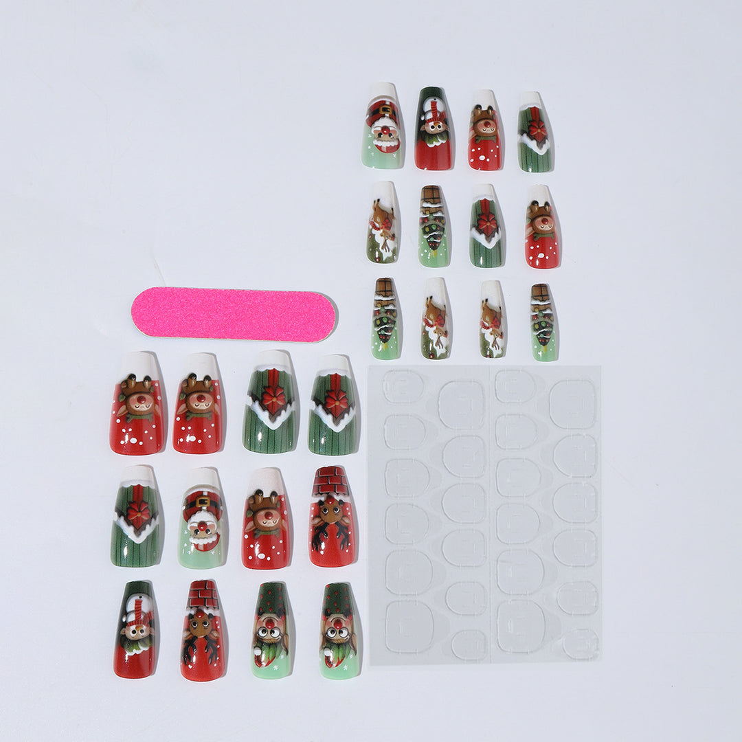 Christmas art nail set with cute Christmas designs Kalsten