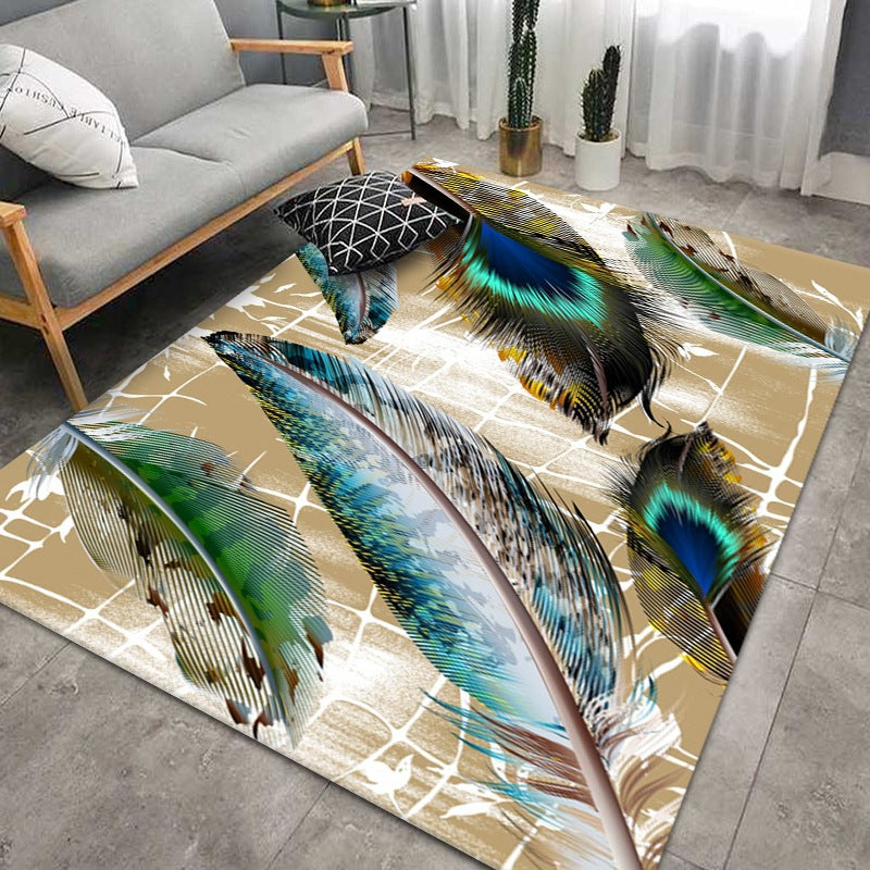 Artistic Feather Pattern Carpet