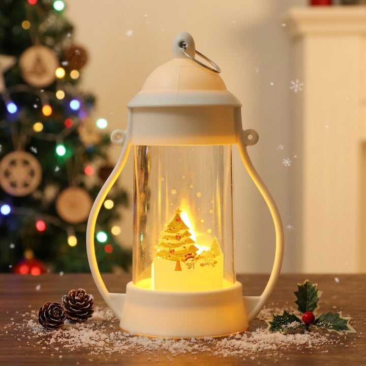 LED Decorative Lantern with Christmas Design