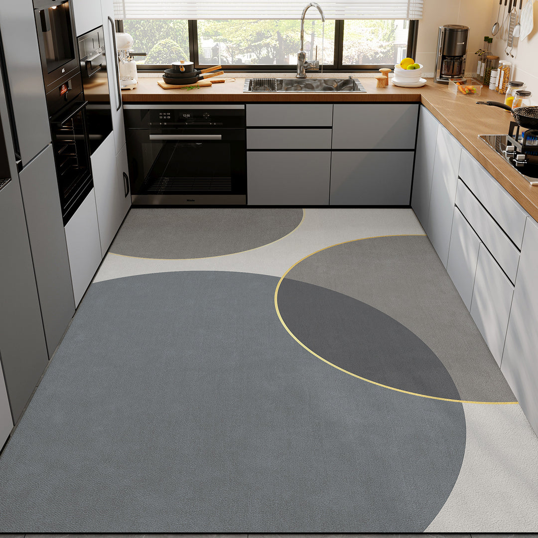 Floral Pattern Kitchen Mat