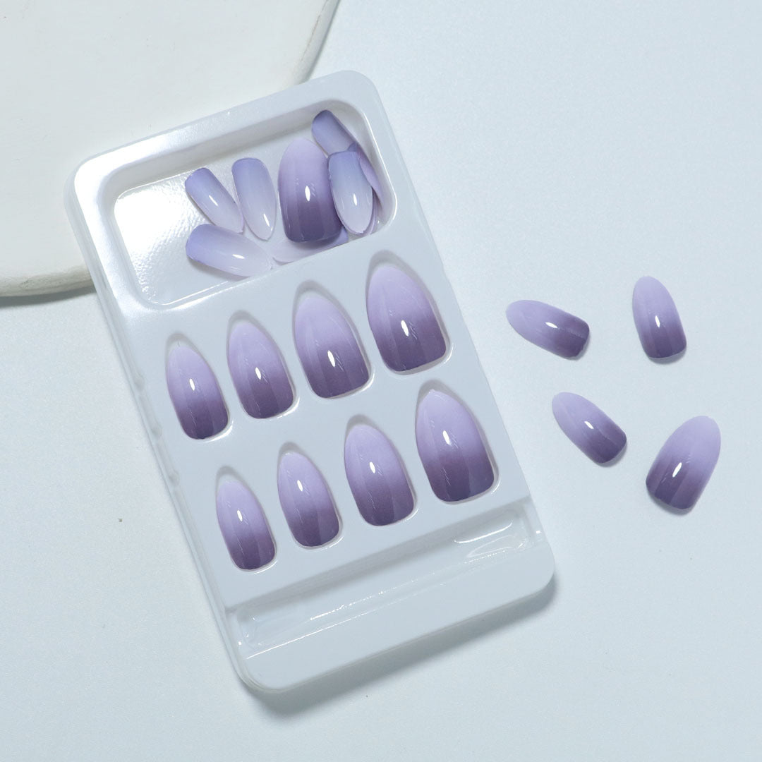 Gradient Almond-Shaped Press-On Nails Kalsten
