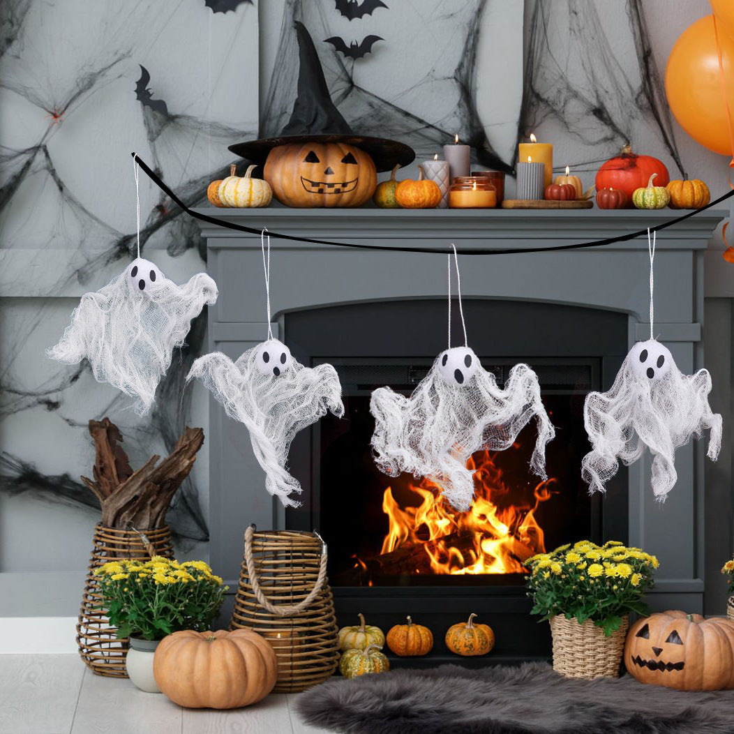 Decorative ghost figure made of satin