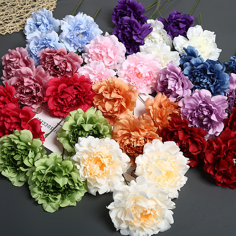 Premium Fabric Peony Flower Stem