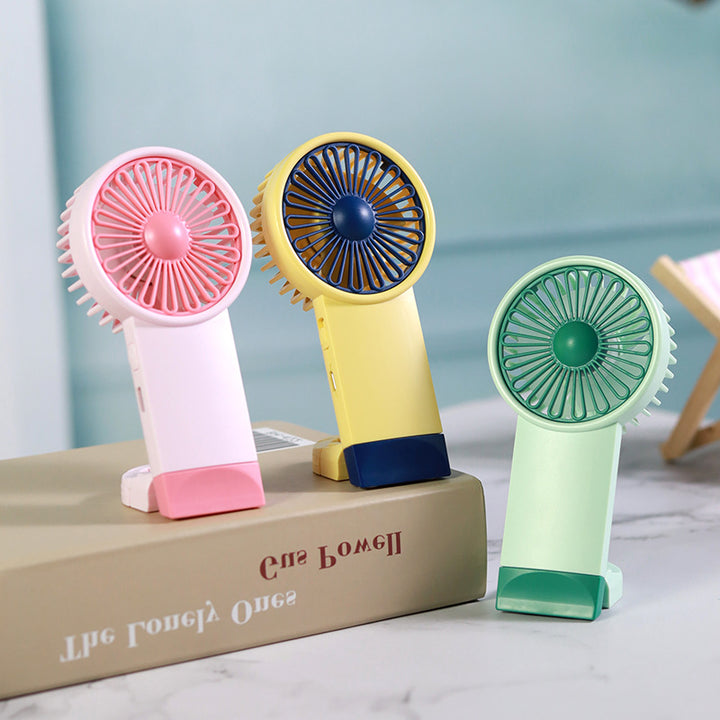 Ladies portable mini fan with ergonomic handle Kalsten