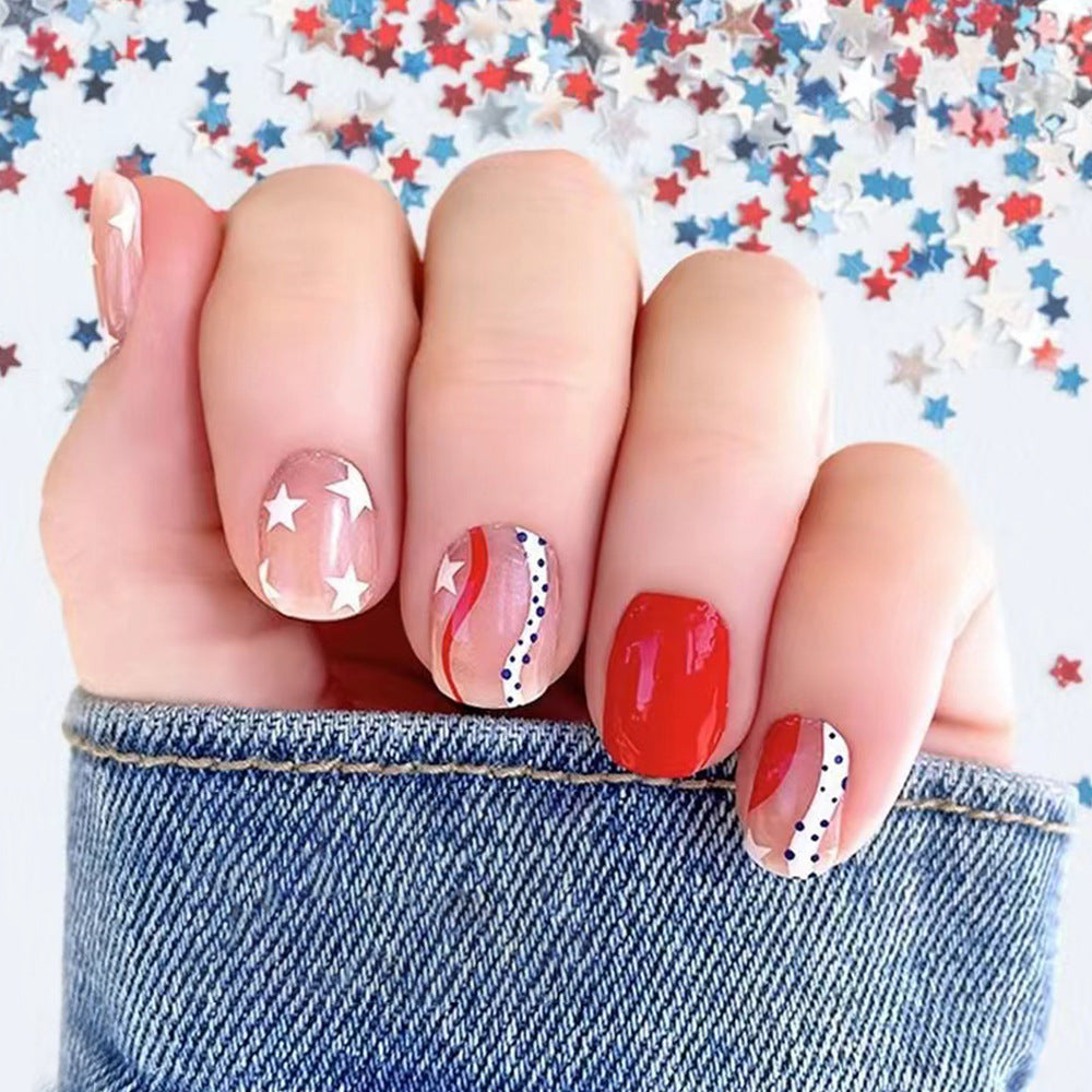Patriotic Themed Press-On Nail Art Set Kalsten