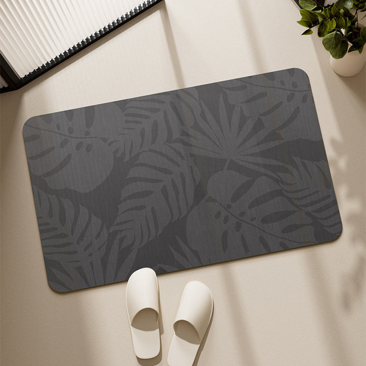 Modern Tropical Leaf Pattern Area Mat Kalsten
