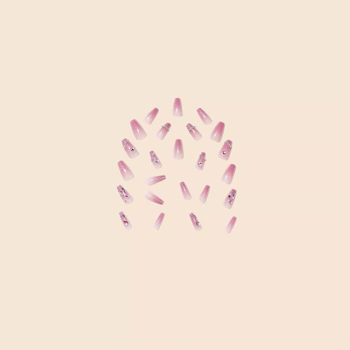 Stylish Glitter Gel Nail Extensions