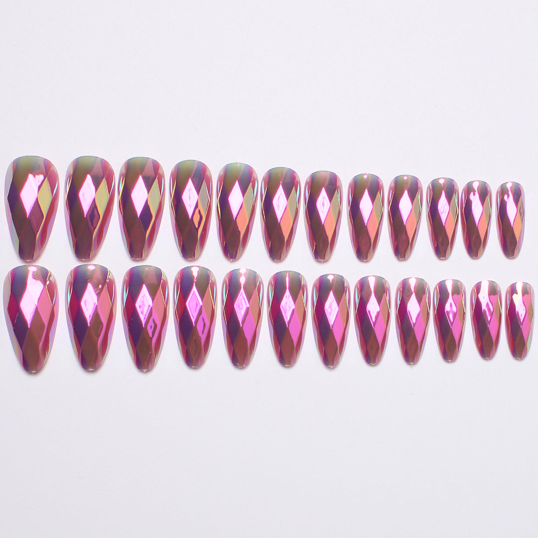 Diamond-Shaped Press-On Nail Set Kalsten