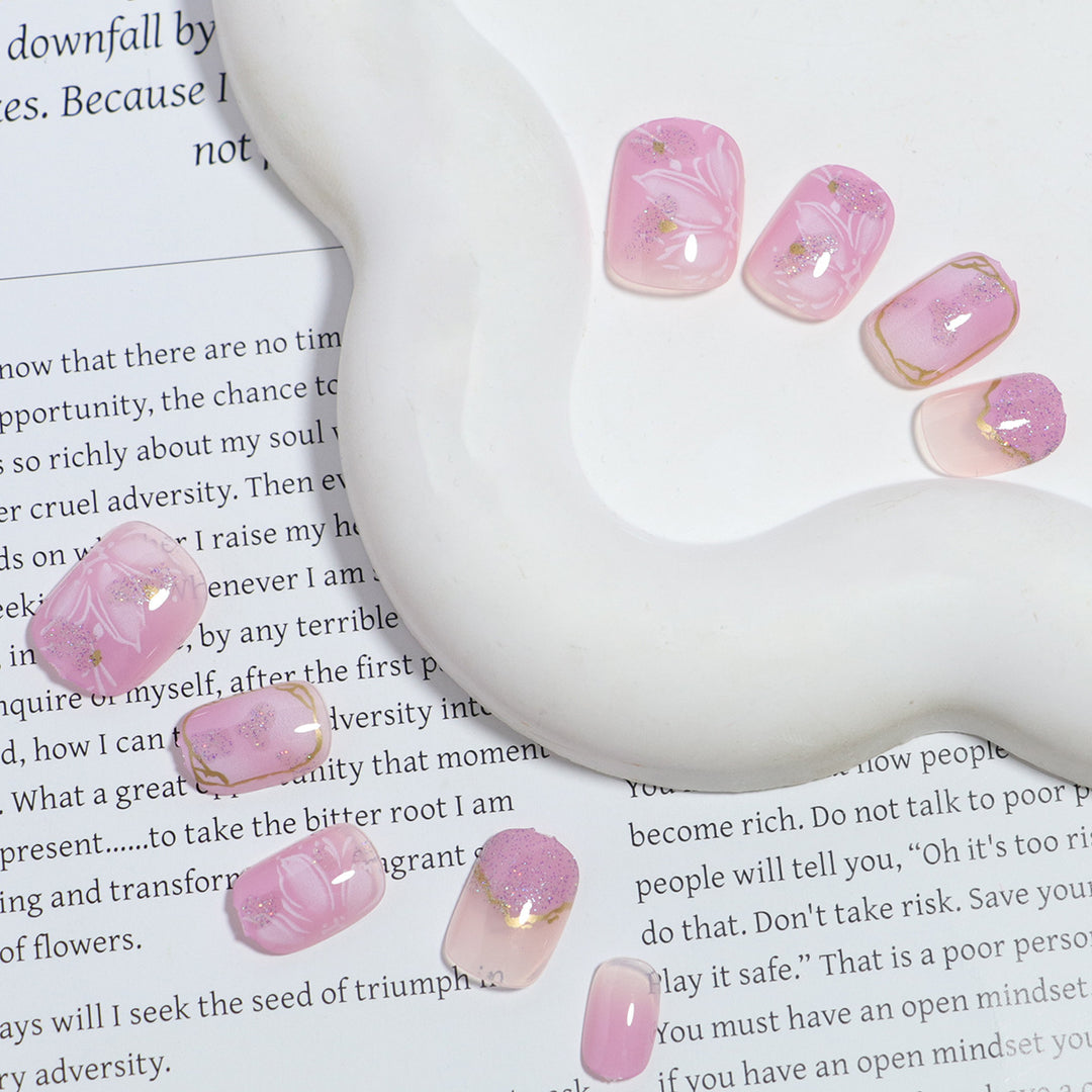 DIY Floral Design Press-On Nail Set Kalsten
