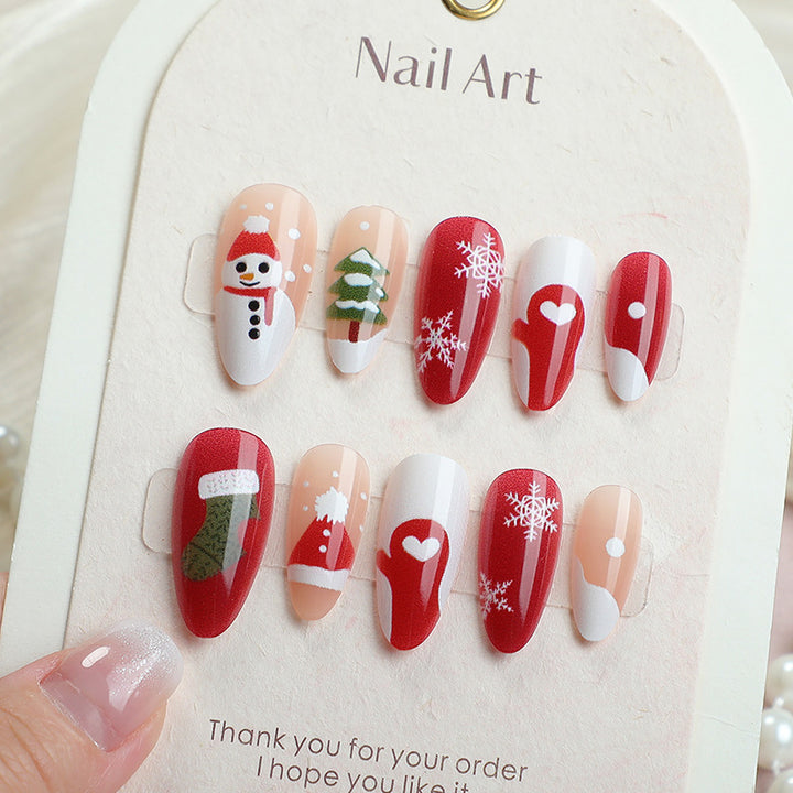 Holiday-Themed Articulated Press-On Nails