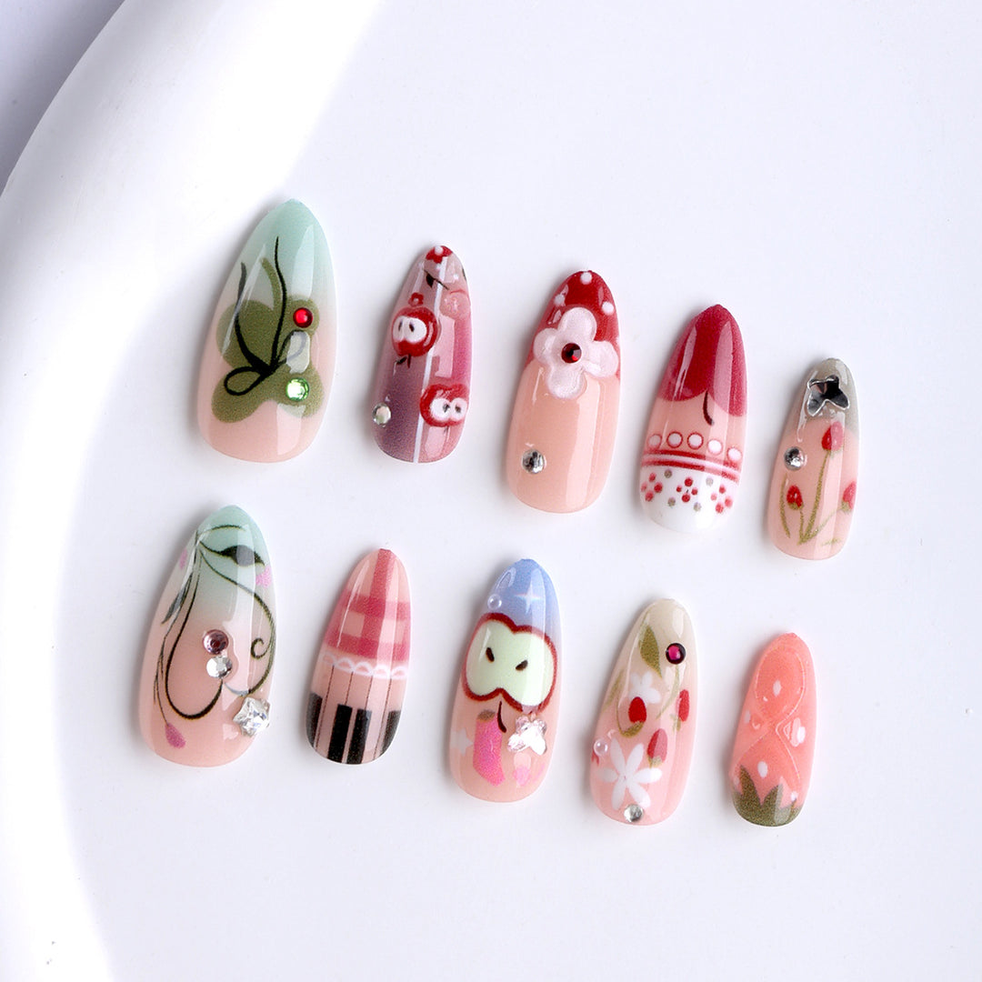 Artificial nails with creative designs and unique patterns Kalsten