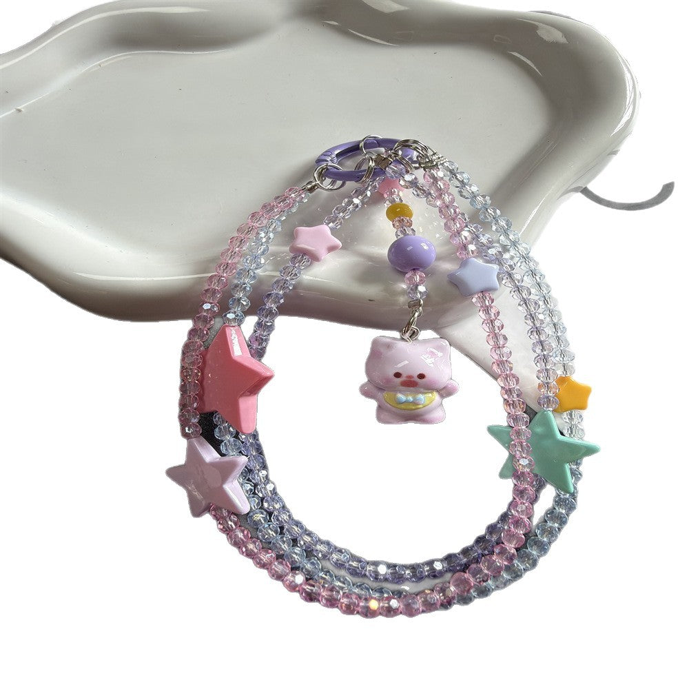 Whimsical Star and Animal Charm Lanyard Kalsten