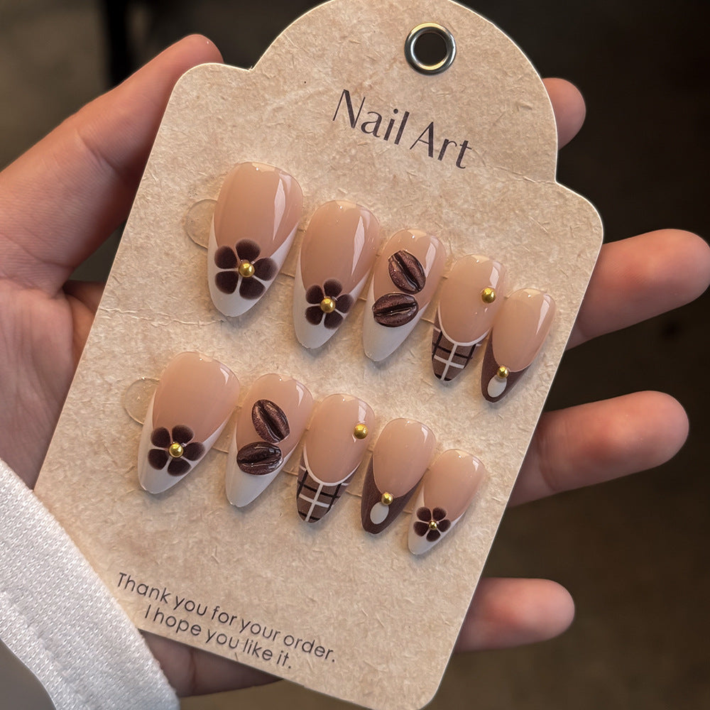 Elegant Floral Design Press-On Nail Art Set Kalsten