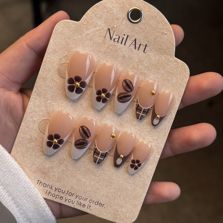 Elegant Floral Design Press-On Nail Art Set Kalsten