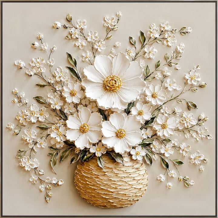 Floral Relief Wall Art