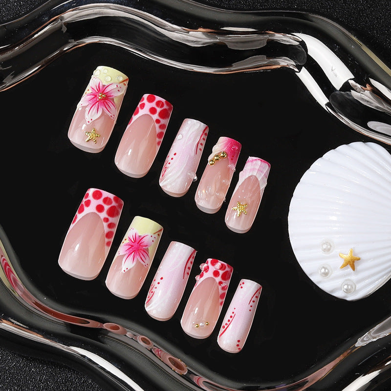 Floral Design Press-On Nail Tips Kalsten