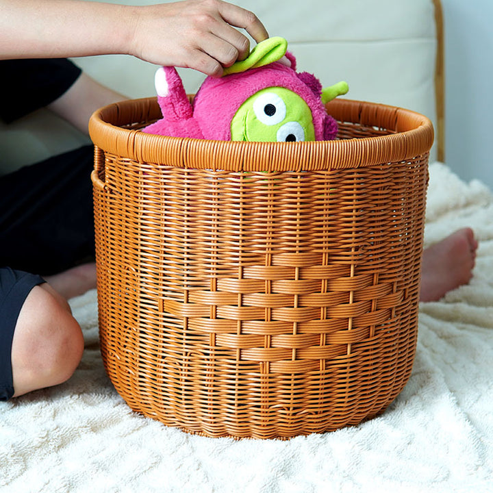 Stylish Round Woven Storage Basket Kalsten
