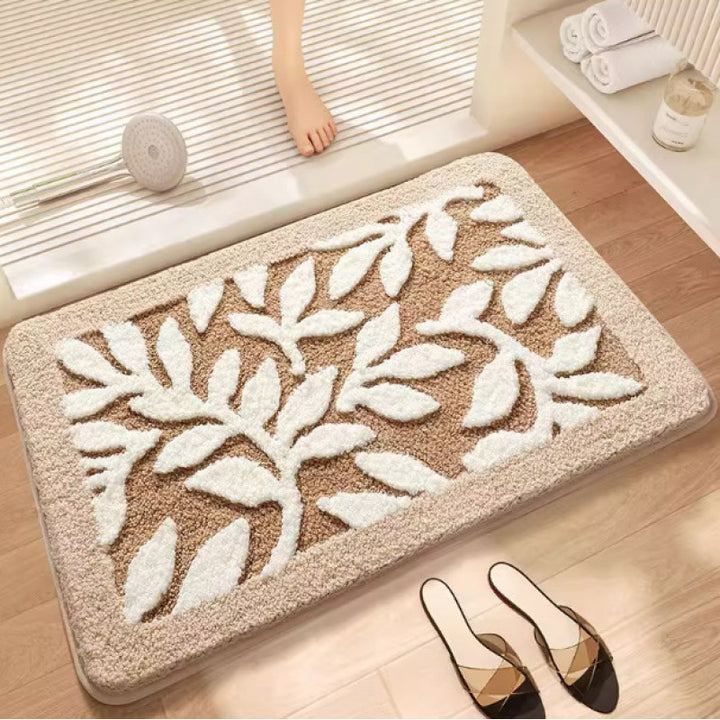 Plush Stone Texture Bath Mat
