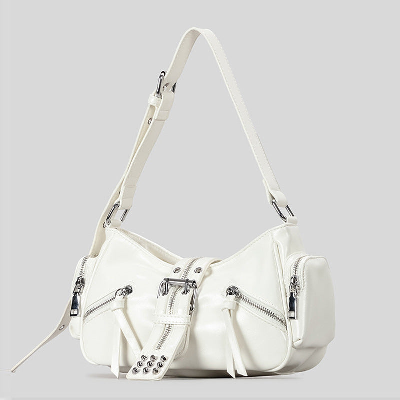 Multi-Pocket Shoulder Handbag