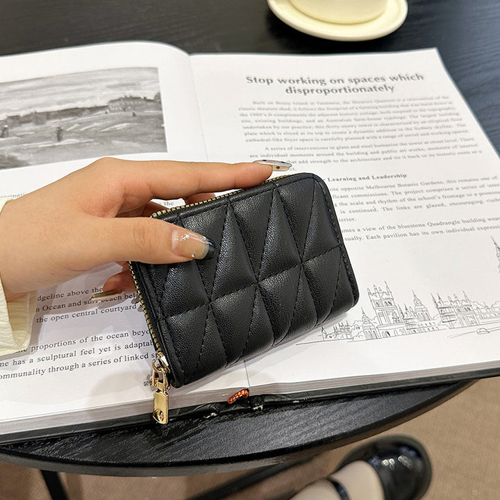 Quilted Zippered Compact Wallet