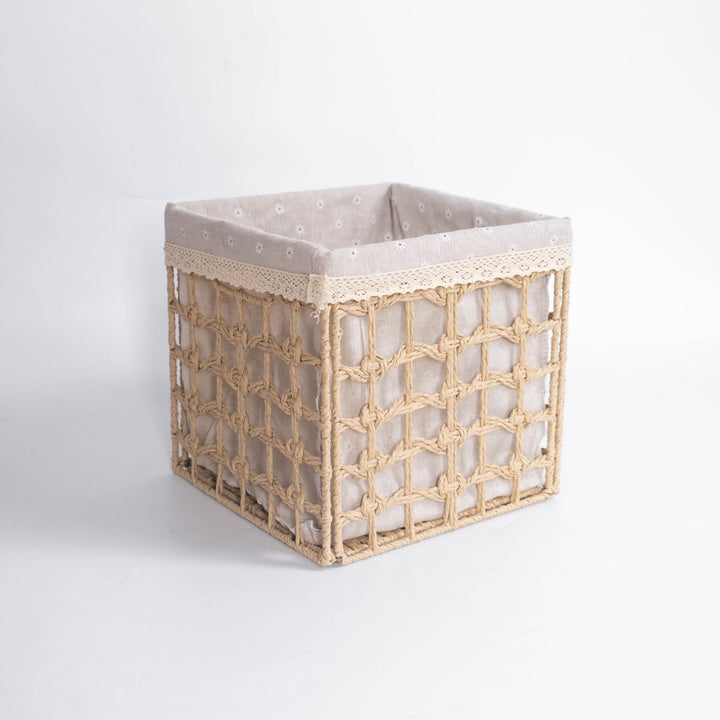 Rectangular Natural Fiber Storage Basket Kalsten