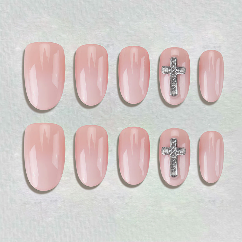 Decorative Press-On Nail Set with Star and Bow Designs Kalsten