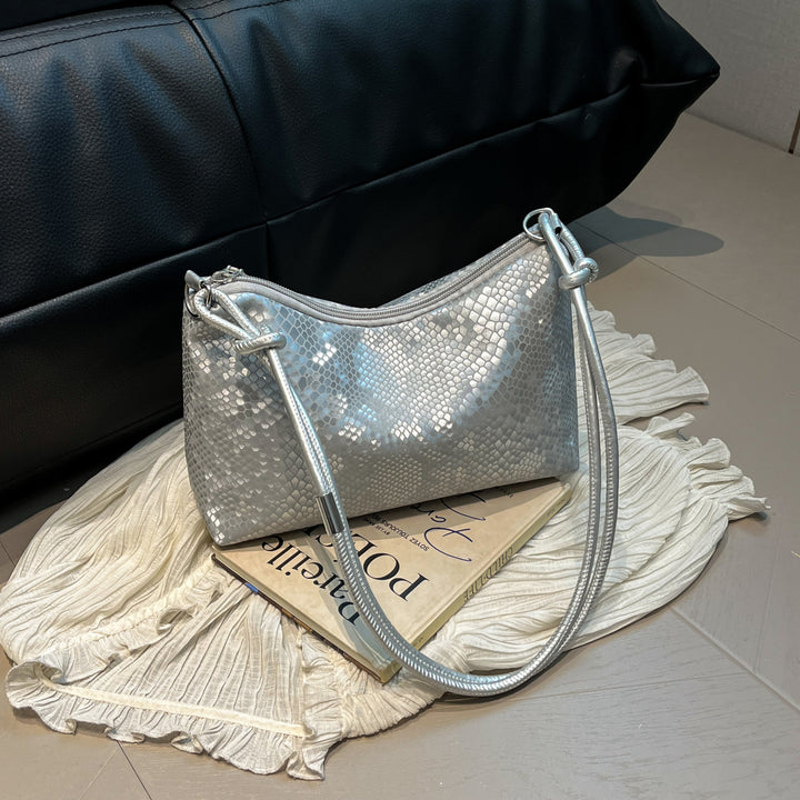 Snake-Print Evening Handbag