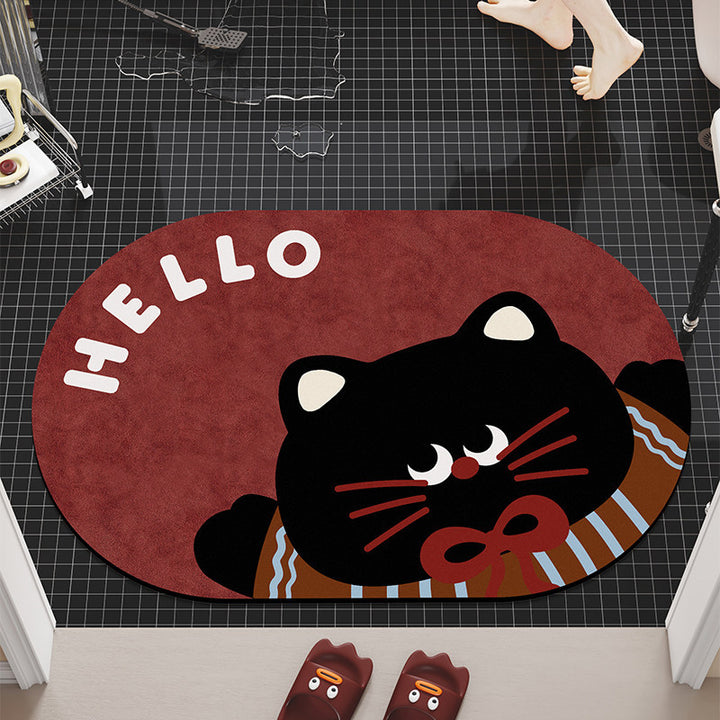 Fun Cat-Shaped Bath Mat