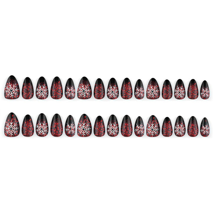 Artificial Winter Nails with Snowflake Pattern Kalsten