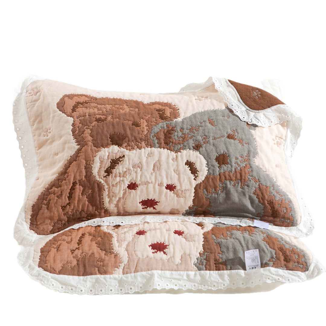 Women's pillow with charming elephant motif and delicate lace edge Kalsten
