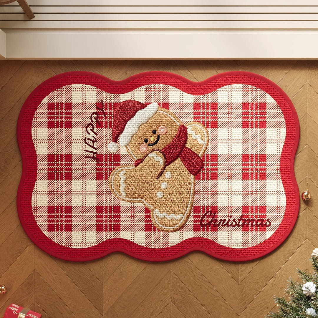 Festive Gingerbread Holiday Doormat Kalsten