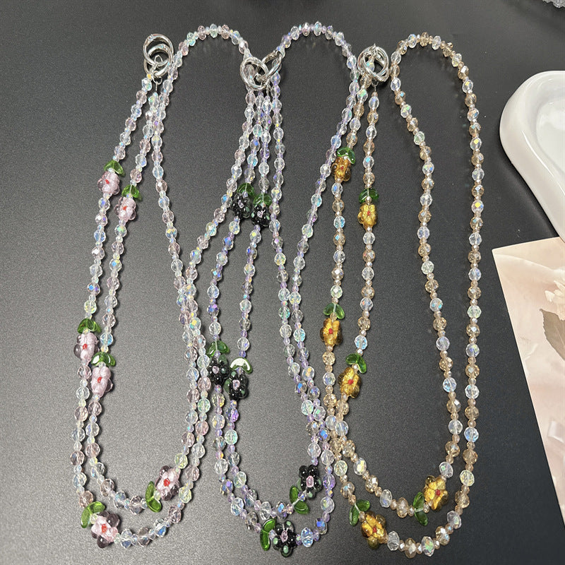 Decorative Floral Beaded Necklace Kalsten