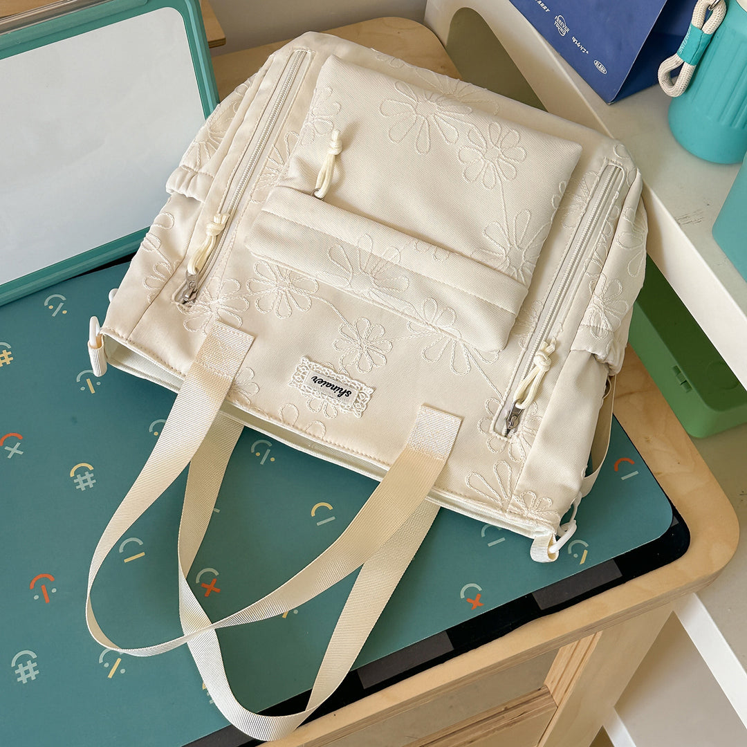 Embroidered Floral Patterned Backpack Kalsten