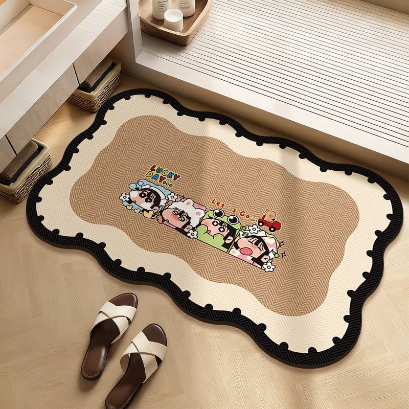 Playful Cartoon-Themed Bath Mat Kalsten