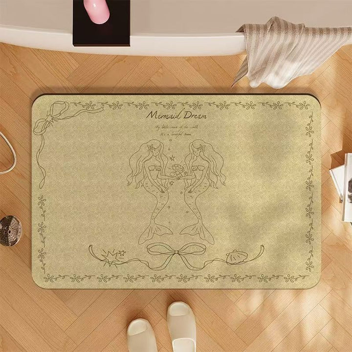 Mermaid-Themed Bath Mat