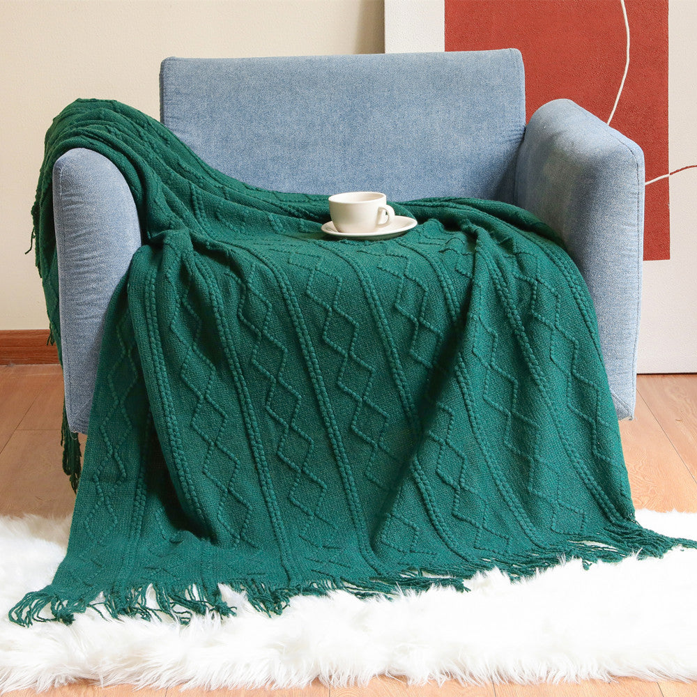 Cozy Knitted Throw Blanket