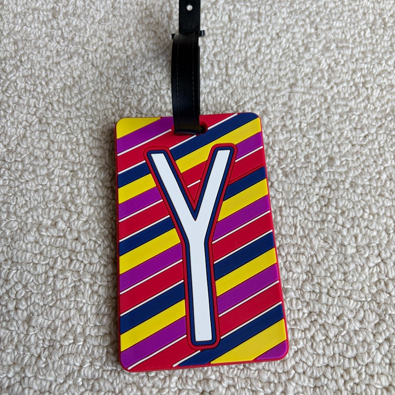 Personalized Striped Luggage Tag Kalsten